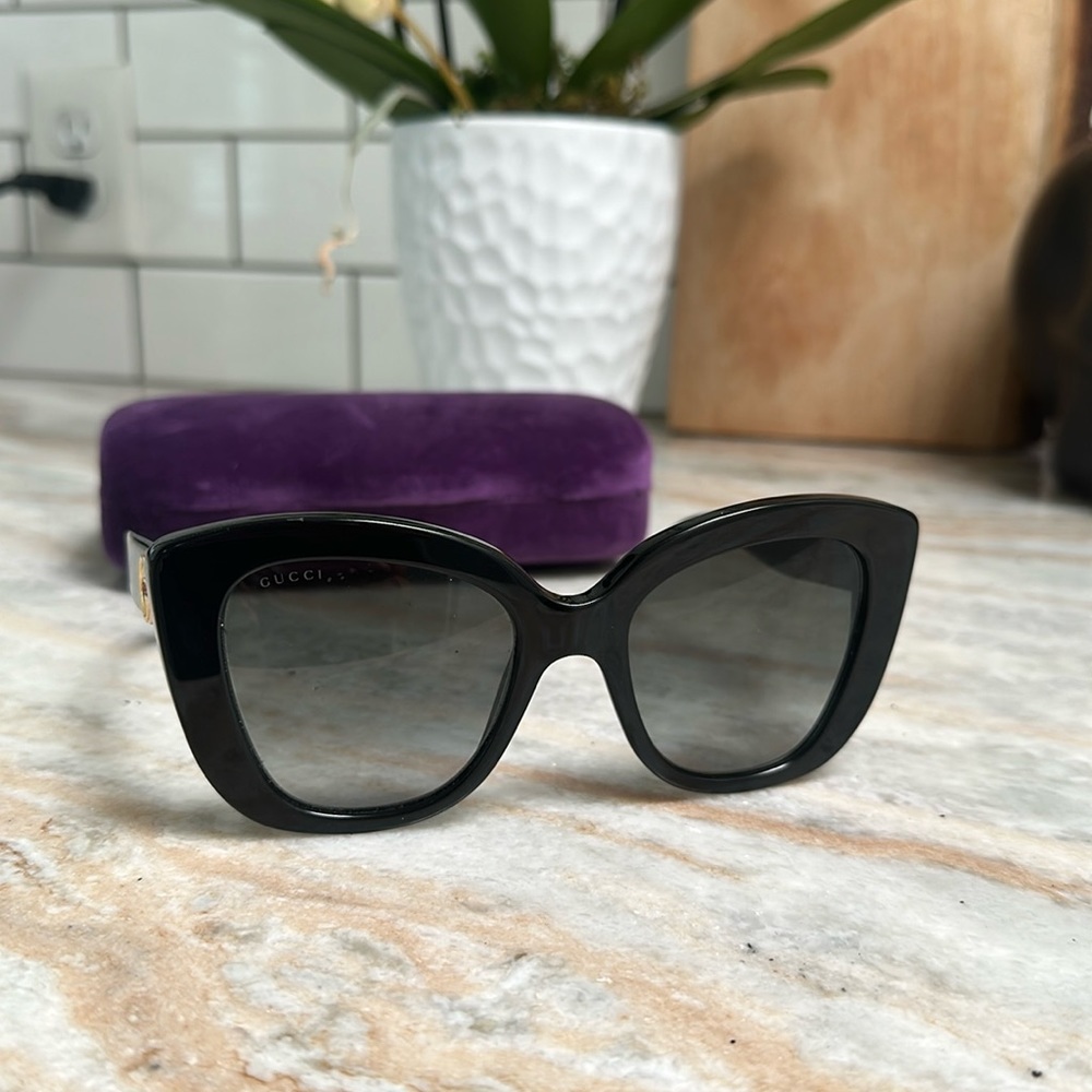 Gently used Gucci black sunglasses